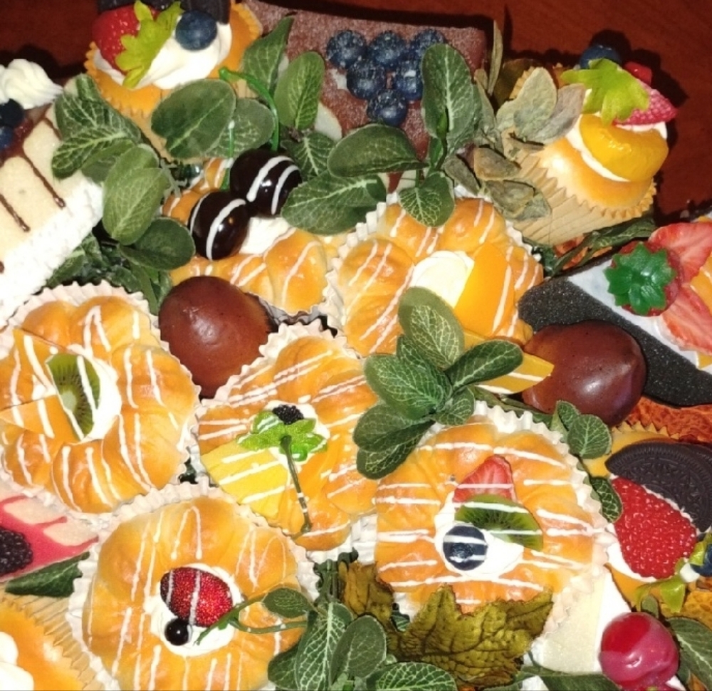 Assorted Orange Fruit-Topped Pastries - Decorative Dessert Platter